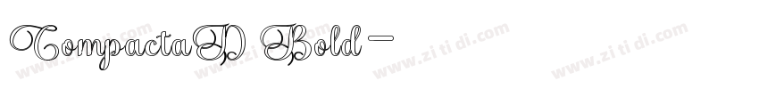 CompactaD Bold字体转换